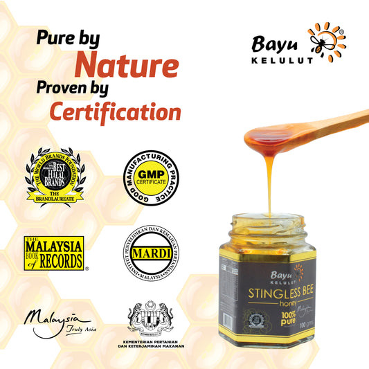 Bayu Kelulut Stingless Bee Honey β 100% Pure Raw Natural Honey | Immune Boost & Daily Wellness | Malaysian Superfood | No Sugar Added β 100g