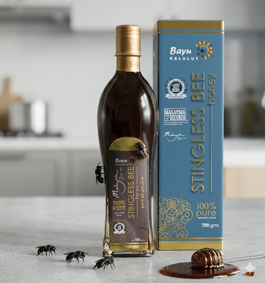 Bayu Kelulut Stingless Bee Honey – 100% Pure Raw Natural Honey | Immune Boost & Daily Wellness | Malaysian Superfood | No Sugar Added – 700g